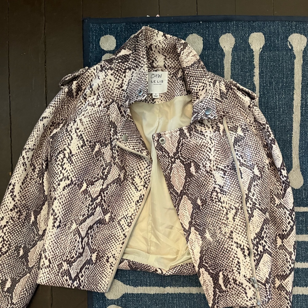 Snakeskin Leather Jacket
